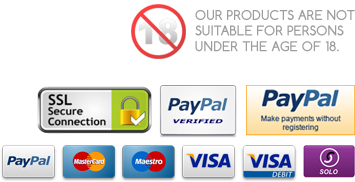 PayPal, Card Payments, Over 18 only, SSL Secured